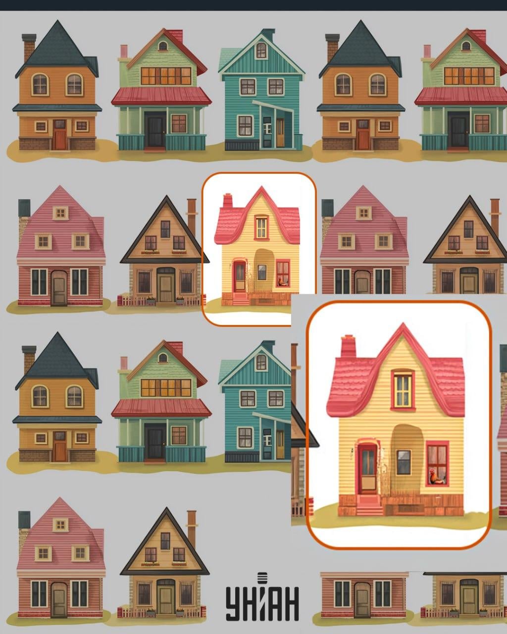 Yhden talon ikkunassa oli kukko / Moje-kollaasi