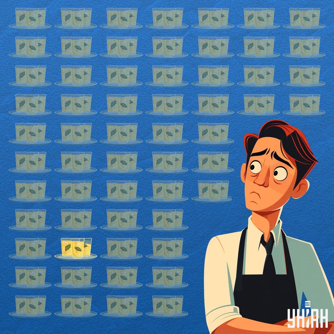 Vähemmän limonadia sisältävä lasi oli kuvan alaosassa / Moje kollaasi