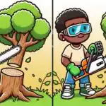 ÄO-testi: löydä 3 eroa puunhakkaajan kuvasta 21 sekunnissa