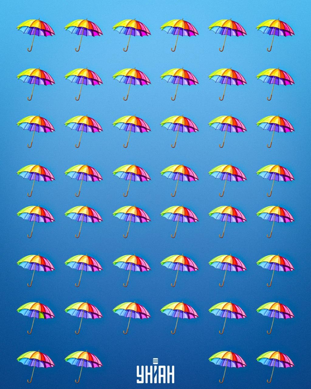 Etsi sateenvarjo, joka eroaa muista / valokuva Moje